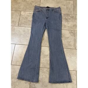 "ALLOY APPAREL Women Jeans Tall Stanton Flare Retro Disco Hippie Boho 20 x 37"